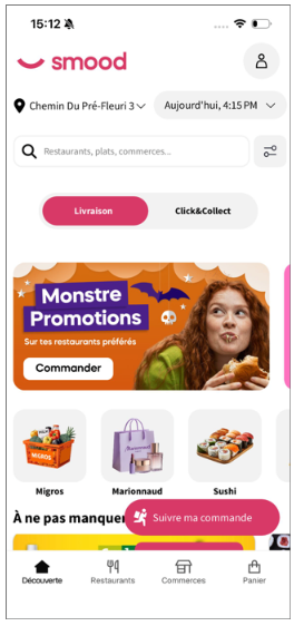 Smood Customer screenshot 1